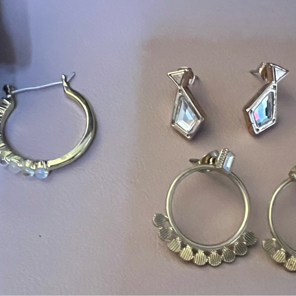 Lot of 3 pair earrings by Pura Vida and Alex and Ani
